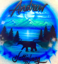 #104 - Teal/Blue Mountain Scene